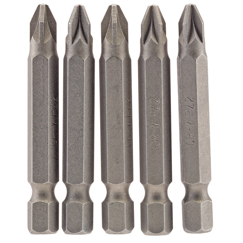 Draper Tools No.2 1/4 Hex. PZ Type Insert Bit 50mm Long x 5 DRA64283