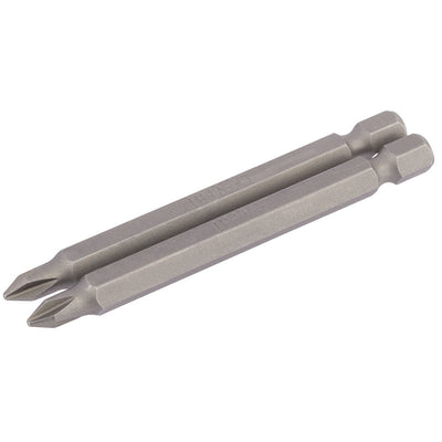 Draper Tools No.1 1/4 Hex. Cross Slot Insert Bit 75mm Long x 2 DRA64314