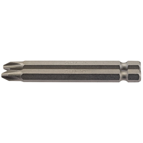 Draper Tools No.2 1/4 Hex. Cross Slot Insert Bit 75mm Long x 2 DRA64315