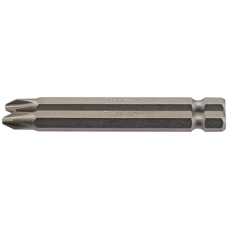 Draper Tools No.2 1/4 Hex. Cross Slot Insert Bit 75mm Long x 2 DRA64315