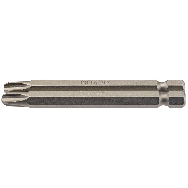 Draper Tools No.3 1/4 Hex. Cross Slot Insert Bit 75mm Long x 2 DRA64316