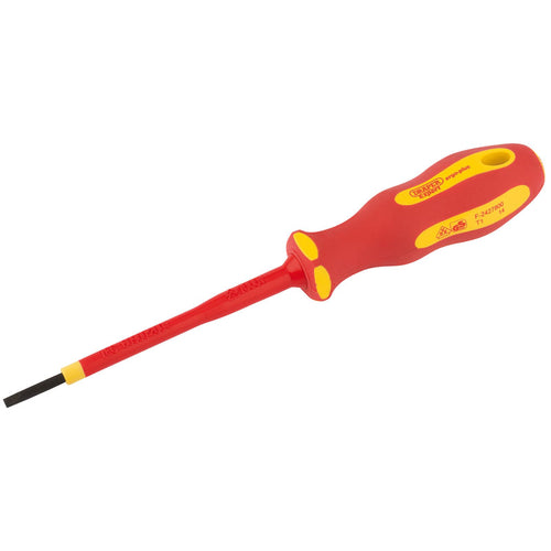 Draper Tools Ergo Plus® VDE 2.5mm x 75 mm Plain Slot Screwdriver DRA64367