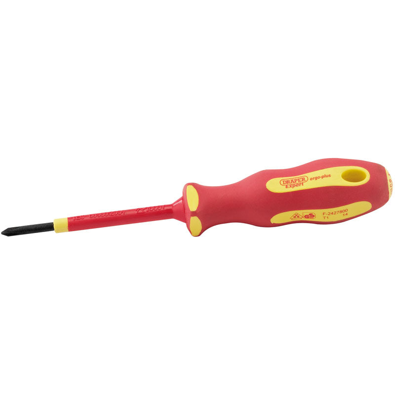 Draper Tools Ergo Plus® VDE No.0 x 60mm Cross Slot Screwdriver DRA64427