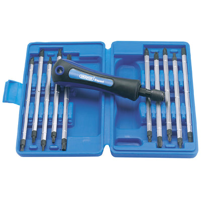Draper Tools Reversible Blade Screwdriver Set (Giving 20 Tip Sizes) (11 Piece) DRA64672