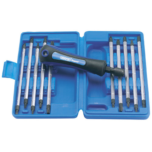 Draper Tools Reversible Blade Screwdriver Set (Giving 20 Tip Sizes) (11 Piece) DRA64672