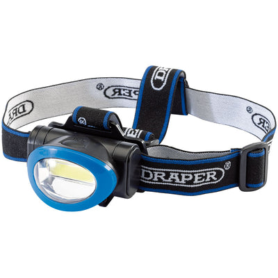 Draper Tools COB LED Head Lamp (3W) (3 x AAA batteries) DRA65967