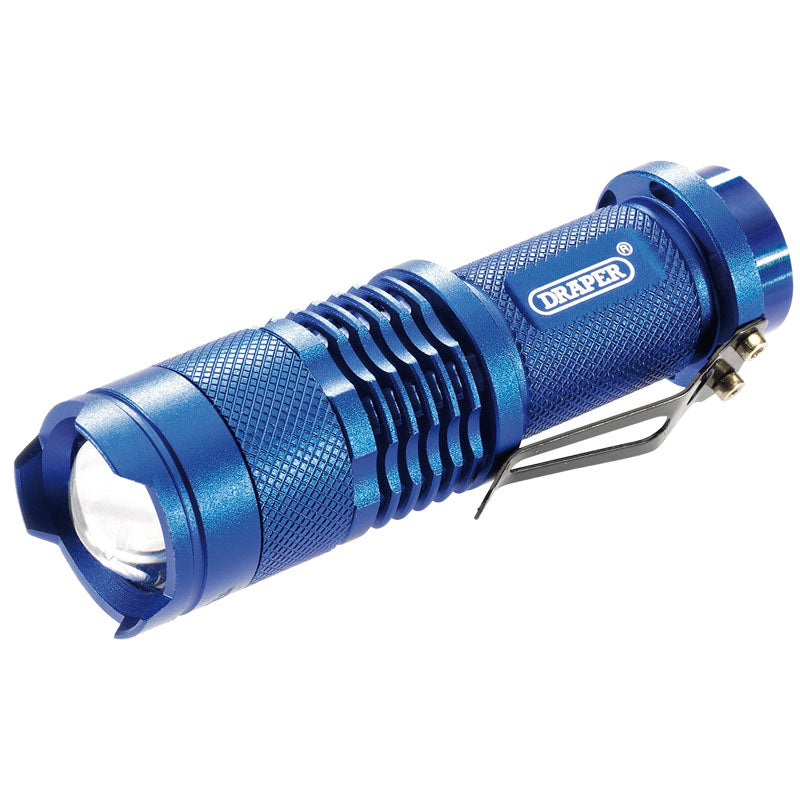 Draper Tools LED Aluminium Pocket Torch (3W) (1 x AA battery) DRA65983