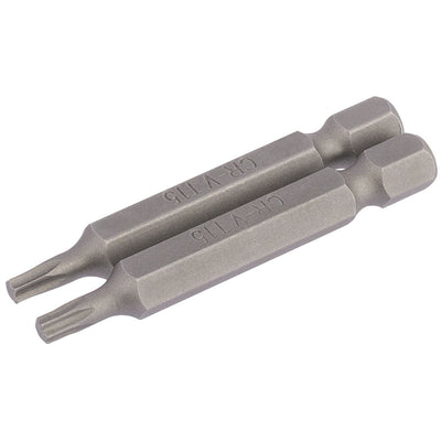 Draper Tools T15 1/4 Hex. Draper TX-STAR® Insert Bit 50mm Long x 2 DRA66487