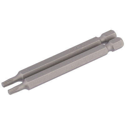 Draper Tools T15 1/4 Hex. Draper TX-STAR® Insert Bit 75mm Long x 2 DRA66847