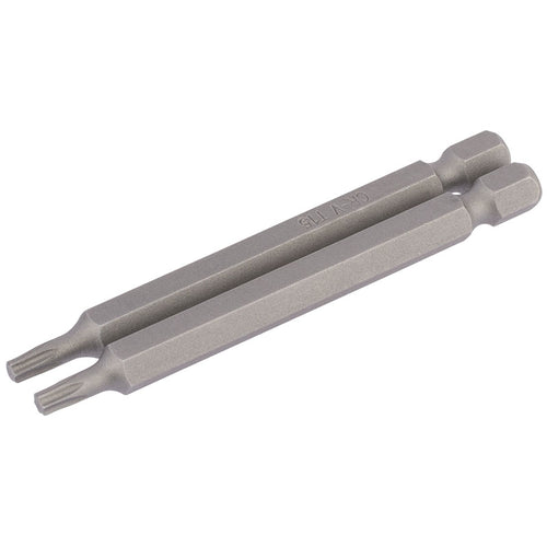 Draper Tools T15 1/4 Hex. Draper TX-STAR® Insert Bit 75mm Long x 2 DRA66847