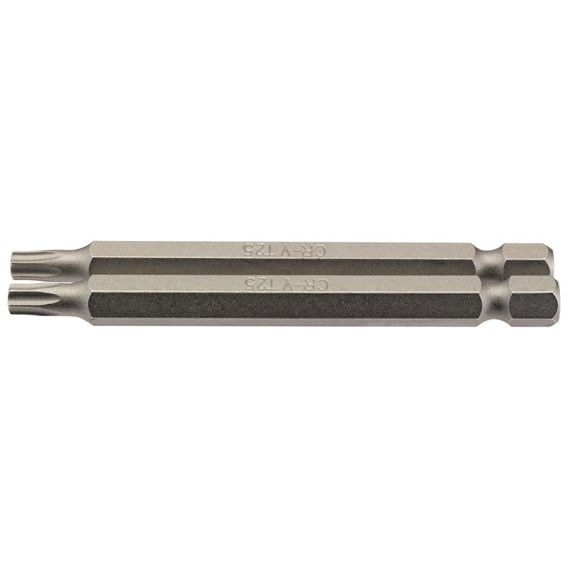 Draper Tools T25 1/4 Hex. Draper TX-STAR® Insert Bit 75mm Long x 2 DRA66849