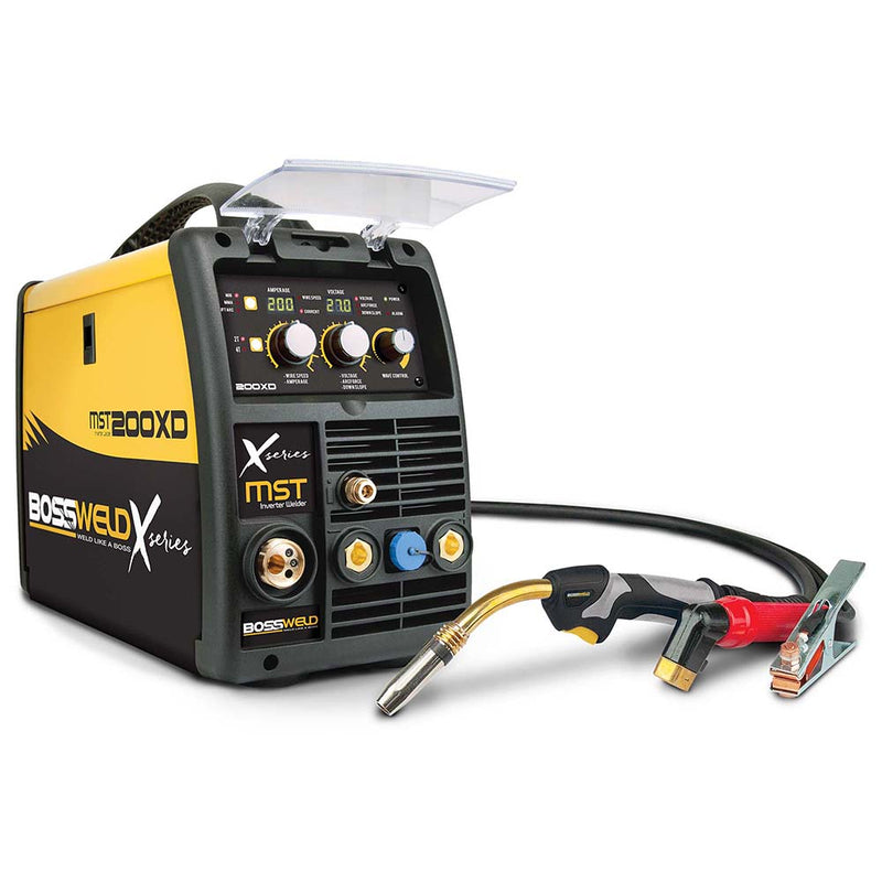BOSS Multi Process Inverter MST 200amp Welder-Mig,Stick & Tig-XSeries-MST200XD