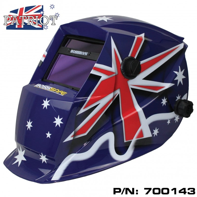 BOSS Welders Auto Darkening Welding Helmet-Patriot 700143-FDD
