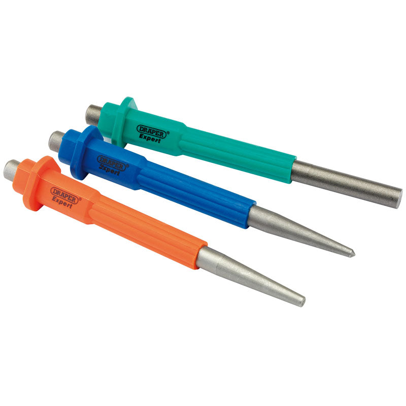 Draper Tools Nailset, Centre Punch and Pin Punch Set (3 Piece) DRA72041