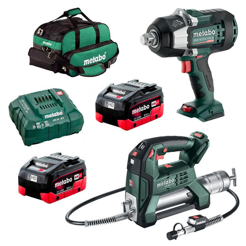 Metabo SSW 18 LTX 18V 5.5Ah Li-ion Cordless Brushless 3/4" High Torque Impact Wrench Combo Kit
