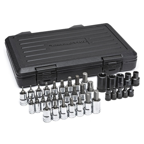 GEARWRENCH 36 PC. 1/4", 3/8" & 1/2" DRIVE STANDARD HEX, E-TORXÂ® & TORXÂ® BIT SAE/METRIC SOCKET SET 80726