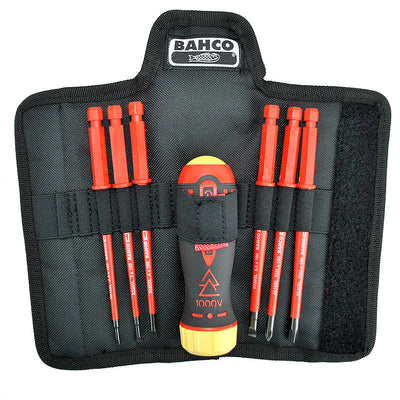 Bahco 808061 Electricians Insulated Ratchet 1000v Screwdriver Set-6pce