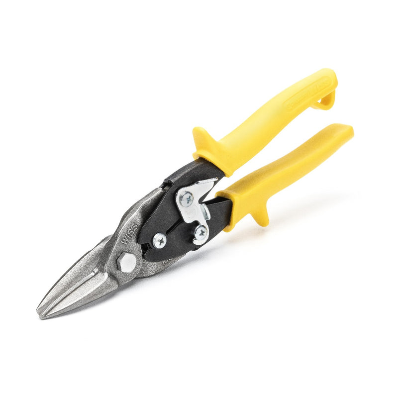 CRESCENT WISS Aviation Snips Metal Master Yellow Grips - Cuts Straight & Slight Curves M3RAU