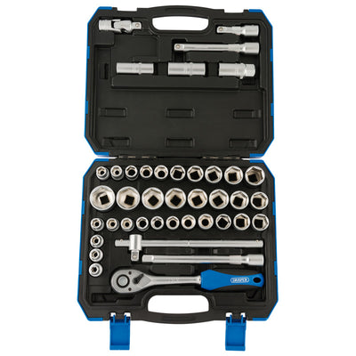 Draper Tools 1/2 Sq. Dr. Combined MM/AF Socket Set (41 Piece) DRA82136