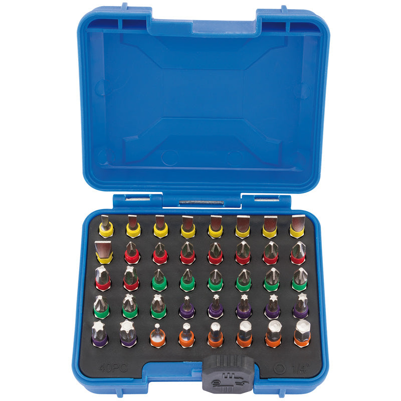 Draper Tools Coloured Screwdriver Bit Set (40 piece) DRA82404