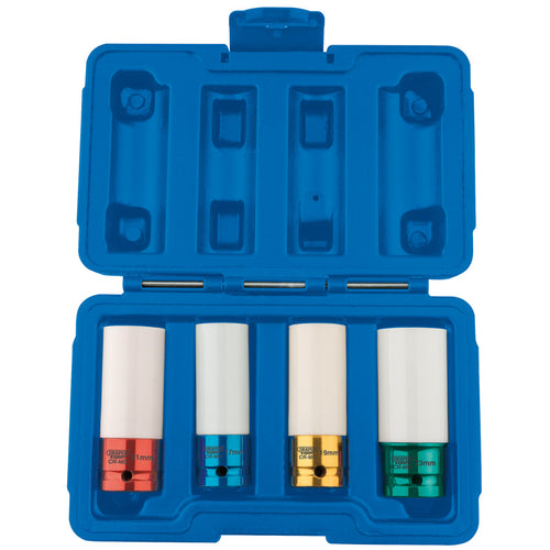 Draper Tools 1/2 Sq. Dr. Wheel Nut Sockets for Alloy Wheels (4 Piece) DRA82972
