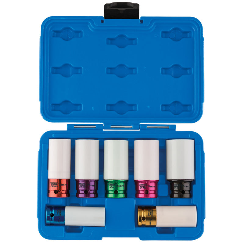 Draper Tools 1/2 Sq. Dr. Wheel Nut Sockets for Alloy Wheels (7 Piece) DRA82979