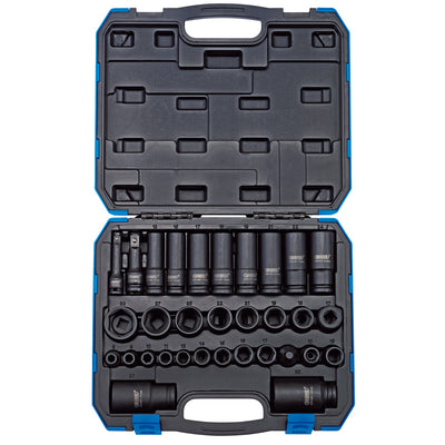 Draper Tools 3/8 and 1/2 Sq. Dr. Impact Socket Set (32 Piece) DRA83098