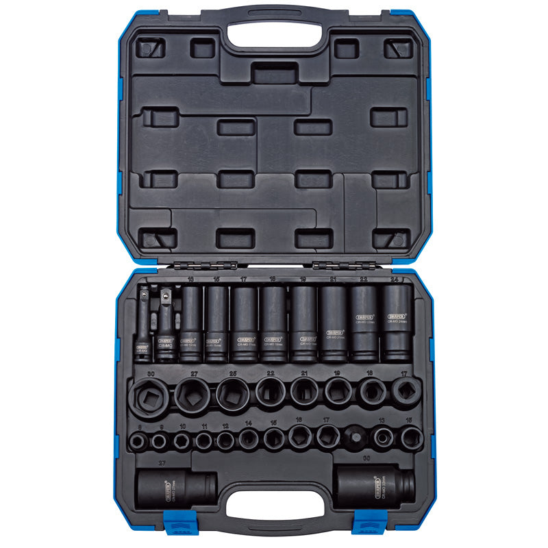 Draper Tools 3/8 and 1/2 Sq. Dr. Impact Socket Set (32 Piece) DRA83098