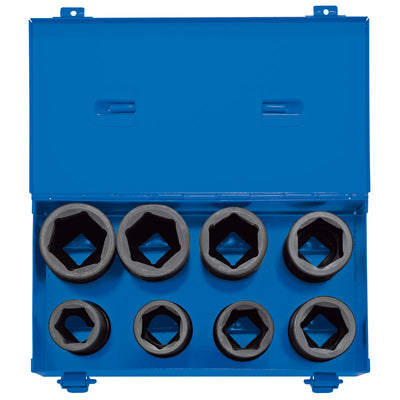 Draper Tools 3/4 Sq. Dr. Metric Deep Impact Socket Set in Metal Case (8 Piece) DRA83279