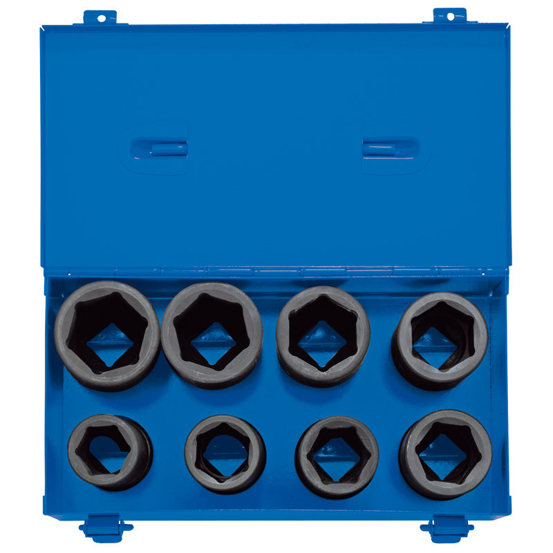Draper Tools 3/4 Sq. Dr. Metric Deep Impact Socket Set in Metal Case (8 Piece) DRA83279