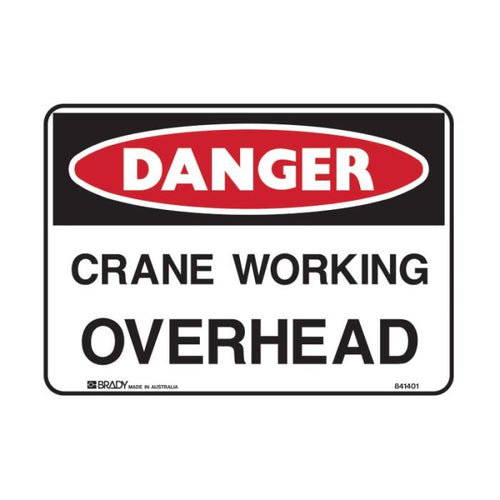 DANGER CRANE WORKING OVERHEAD SIGN 85DMC