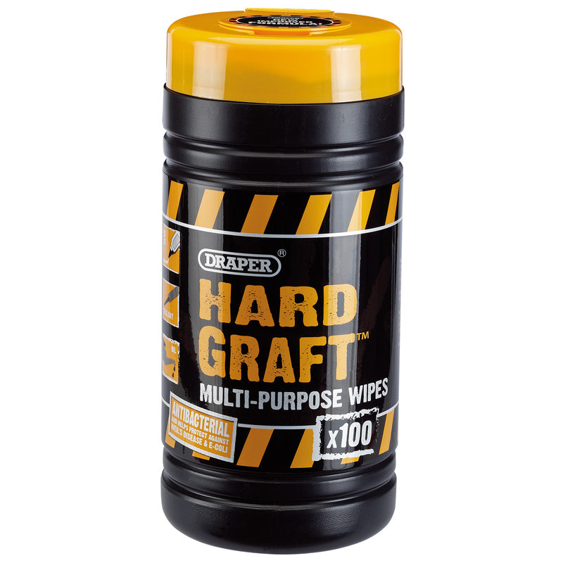 Draper Tools Draper Hard Graft Wipes (Tub of 100) DRA84711