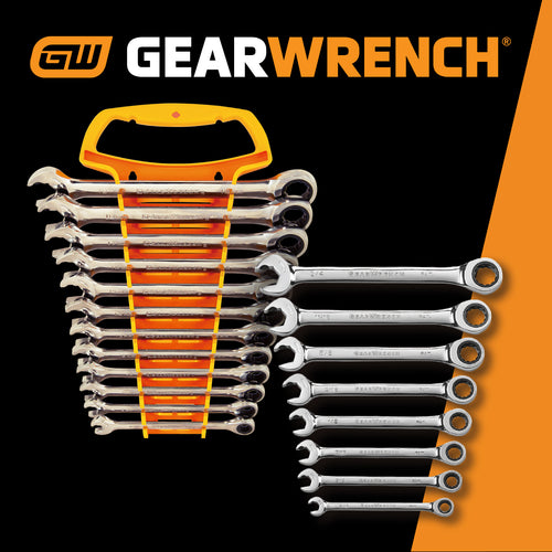 GEARWRENCH 12 PC. METRIC OPEN END RATCHETING WRENCH SET + BONUS 8Pc SAE SET 85597BW