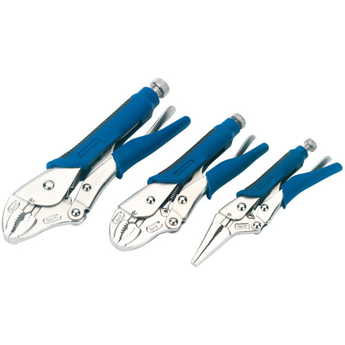 Draper Tools Soft Grip Self Grip Pliers Set (3 Piece) DRA88293
