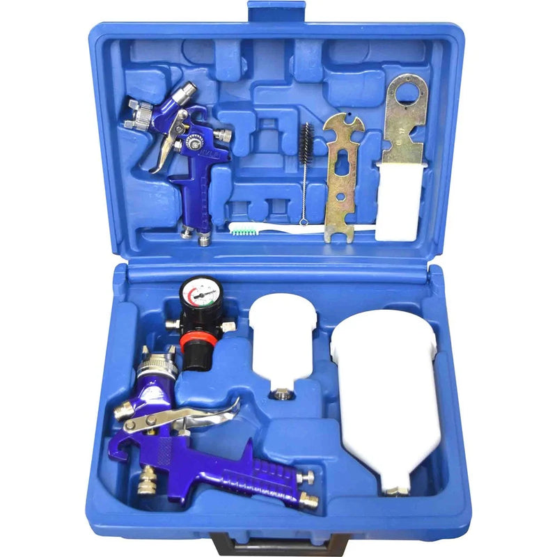 PK Tools 7pc HVLP Gravity Air Spray Gun Kit - PT70320