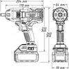 HAZET 1/2in Cordless Impact Wrench Kit 700Nm 9212-3LB/4