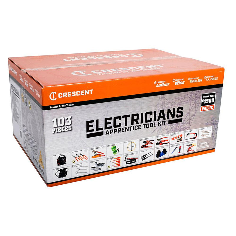 CRESCENT TOOLS  ELECTRICIAN APPRENTICE 103 Piece KIT CTKAE2N