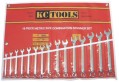 KC Tools KCA13337 15PC COMBINATION SPANNER SET