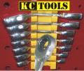 KC Tools KCA13700  7PC STUBBY REVERSE GEAR RATCHET SPANNER SET