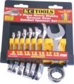 KC Tools KCA13760  7PC STUBBY REVERSE GEAR RATCHET SPANNER SET