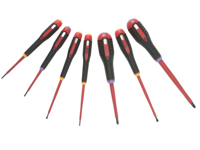 Bahco BE-9888S 7 piece Insulated 1000v ERGO Handled Screwdriver Set