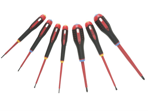 Bahco BE-9888S 7 piece Insulated 1000v ERGO Handled Screwdriver Set