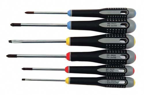 Bahco BE-9886 6 piece ERGO Handled Screwdriver Set