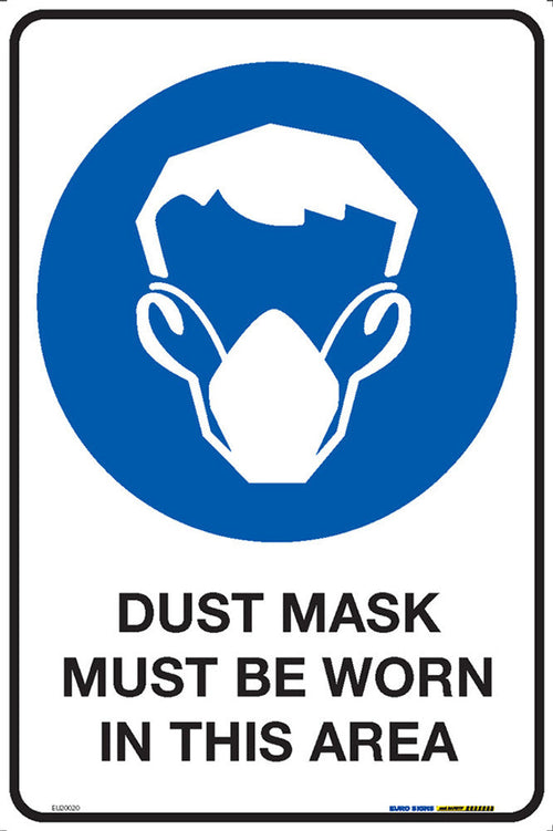 DUST MASK MUST BE WORN IN THIS AREA SIGN 74MP