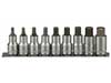 Teng Tools M1212 9 Piece  Drive Metric Hex Bit Sockets On A Clip Rail - BD