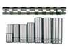 Teng Tools M3807 7 piece 3/8" drive deep metric sockets on aclip rail - BD