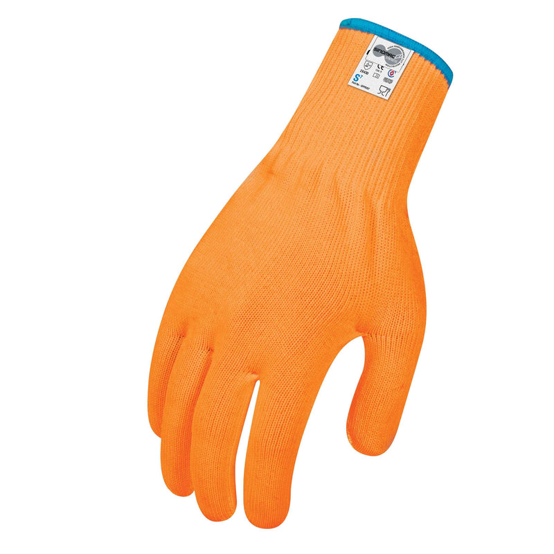 FORCE 360 Graphex Food Grade Cut Resistant Hi-Vis Orange Glove-Cut Level D-GFPR207