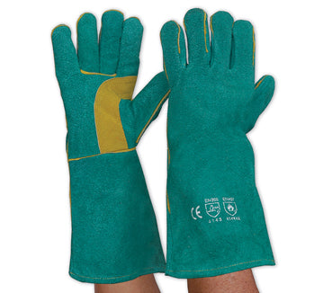 PROCHOICE Greenie - Green & Gold Welding Gloves GW16