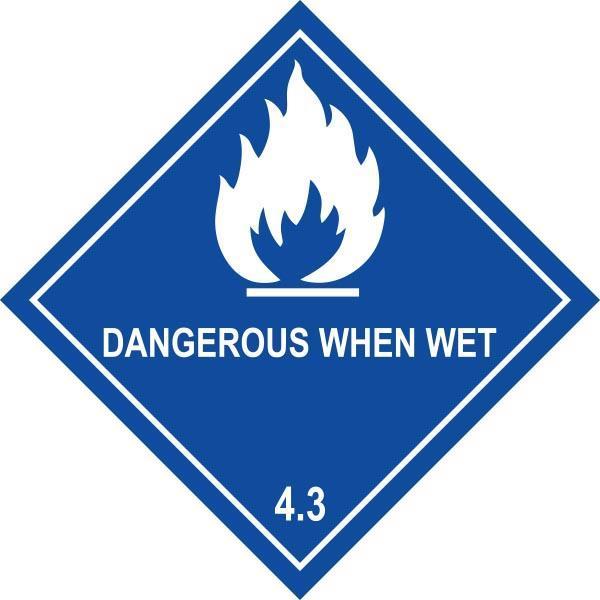 DANGEROUS WHEN WET SIGN H4.3