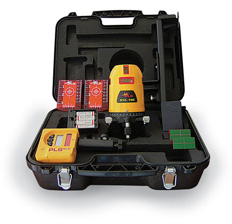 PLS LASERS Multiline Laser Level Kit With Receiver-HVL100RCVR